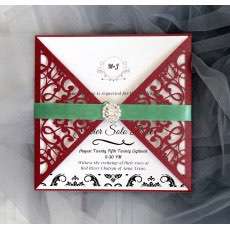  Square Wedding Invitations Holiday Greeting Card